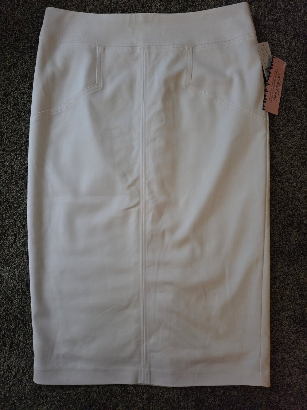 7th Avenue Design Studio White Pencil Skirt Size 6 NWT